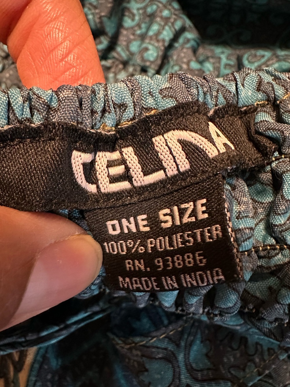 CELINA- Bohemian Teal V-Neck Maxi Dress with Tie Front - Picture 8 of 8